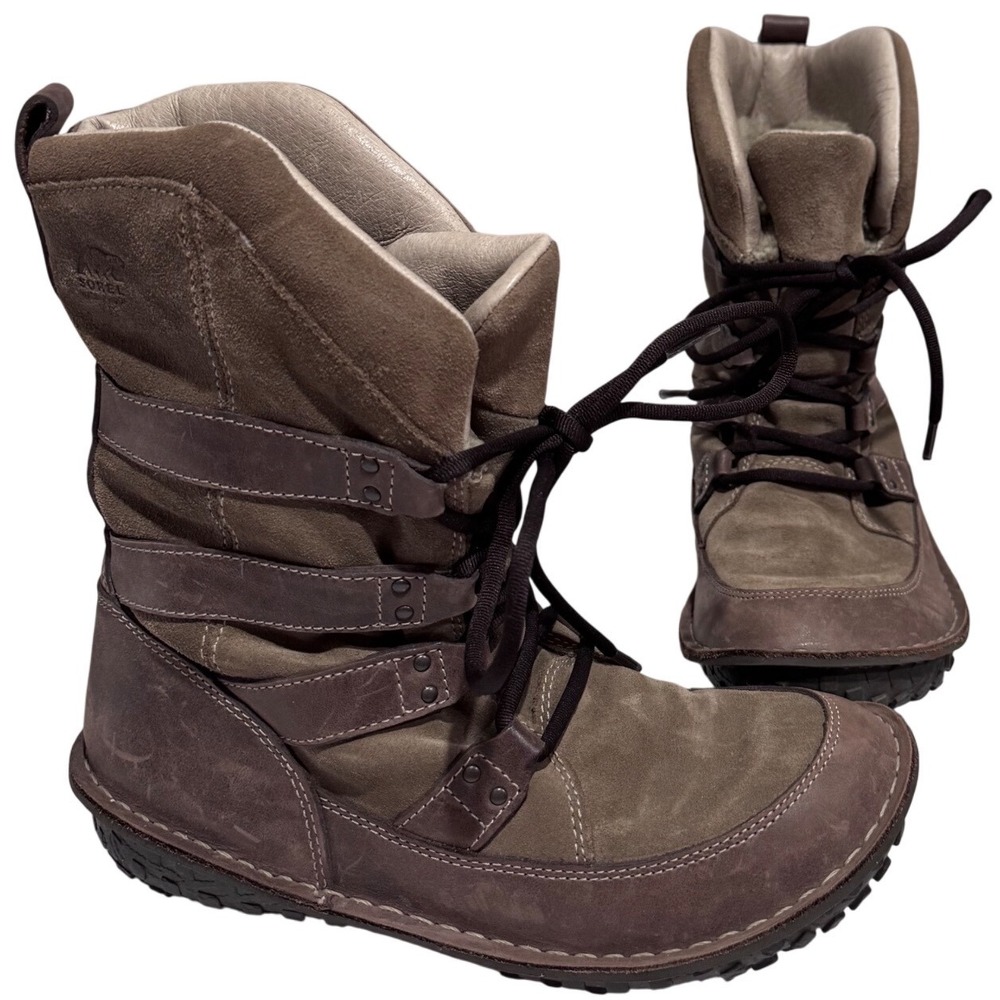 Sorel Kaya Winter Boots Womens 8 Brown Tan NL1439 Excellent Thinsulate Insulated